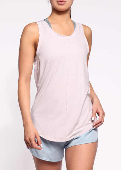 Alexo performance womens tank top in white from front